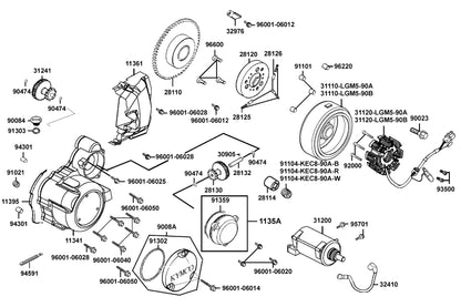 Clip 2X150 — 94591-LEA7-E01 — KYMCO exploded-view diagram