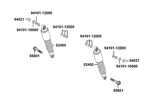 Collar Cushion Rr — 94101-ALH3-M30 — KYMCO exploded-view diagram