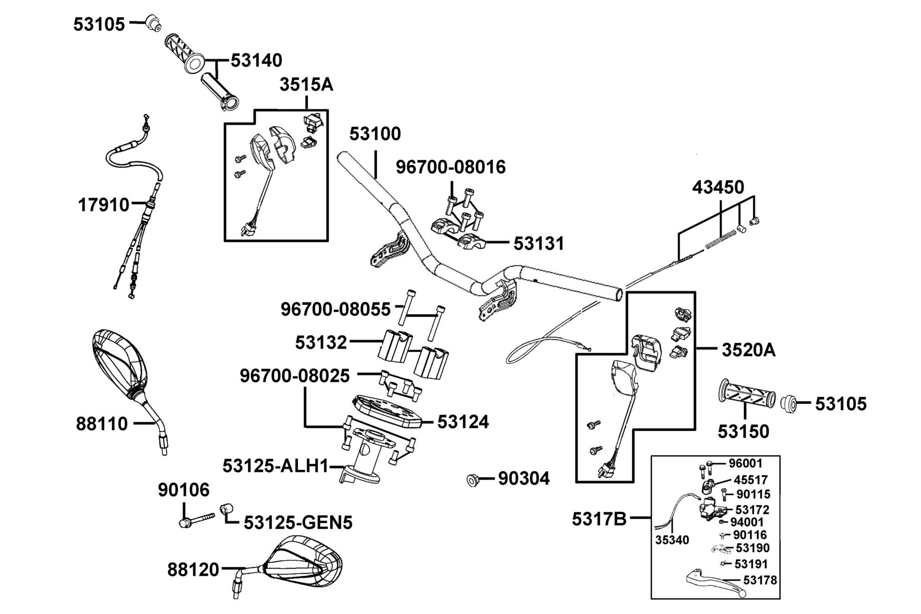 Bolt Pan 5*15.5(K) — 90302-KNBN-C01 — KYMCO exploded-view diagram