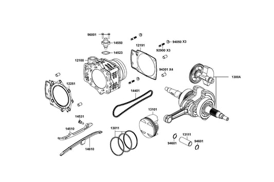 Clip Piston Pin — 94601-LKM5-E00 — KYMCO exploded-view diagram