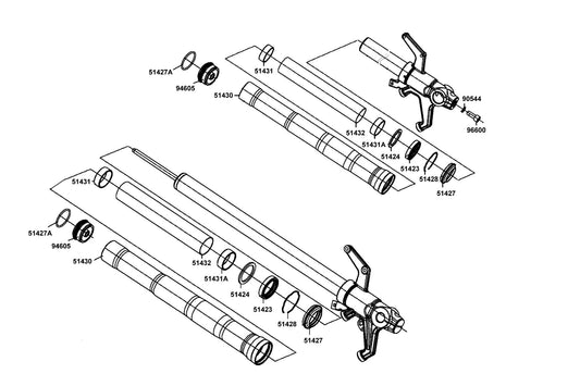Fork Bolt — 94605-LGC6-E00 — KYMCO exploded-view diagram