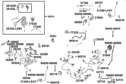 KYMCO Wire Harness exploded-view diagram, X-Town 300i ABS
