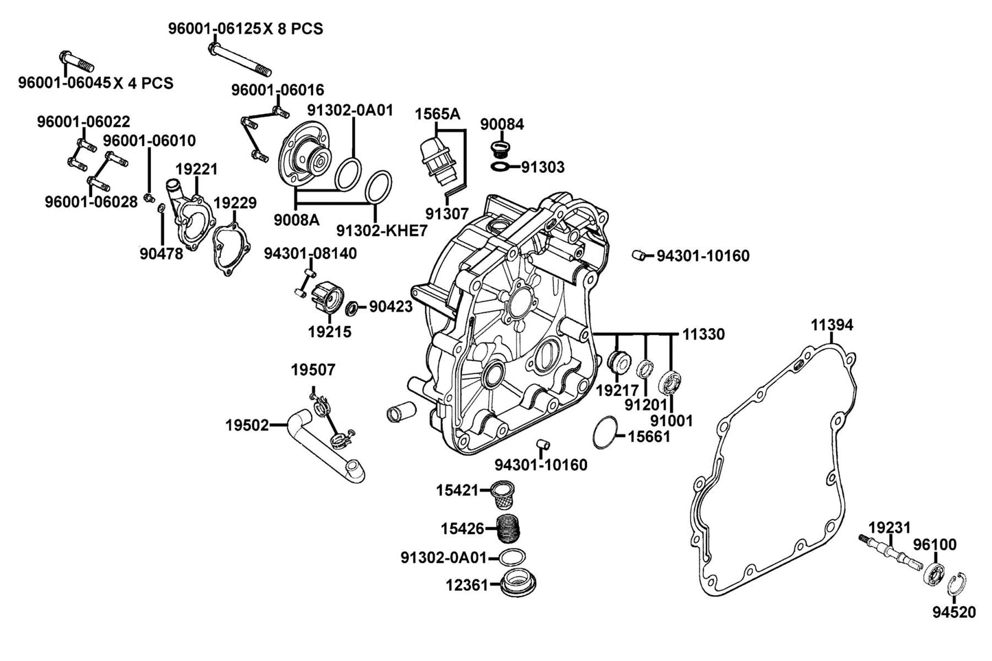 Cir Clip In 26 — 94520-26000 — KYMCO exploded-view diagram