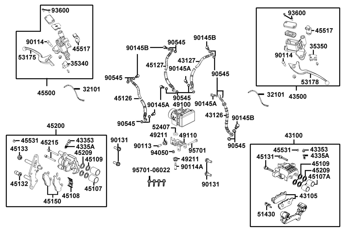 Slide Pad — 51430-LGE5-C00 — KYMCO exploded-view diagram