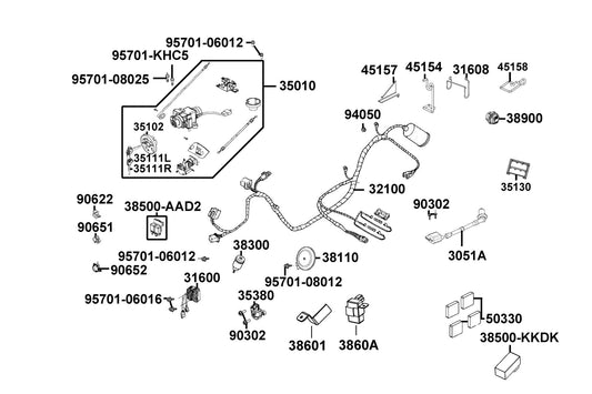 Sensor Angle — 35380-ABE1-C00 — KYMCO exploded-view diagram