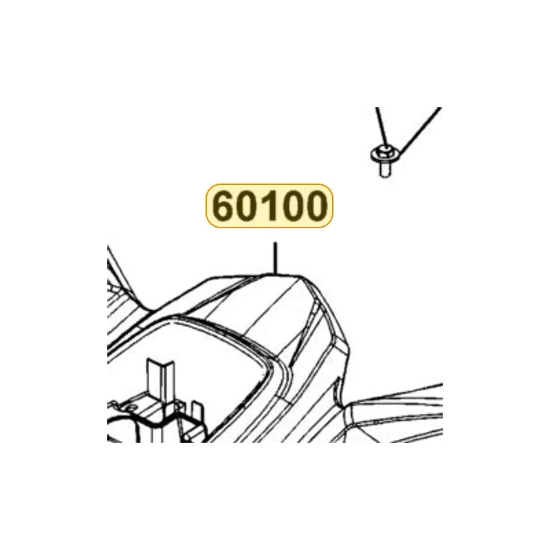 KYMCO Front Fender 60100-ABC9-M00-HGR, part location on the factory exploded-view diagram