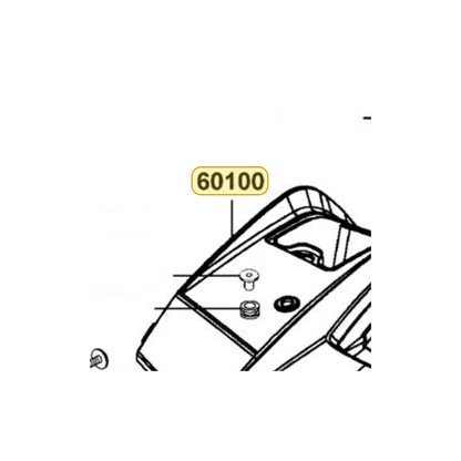 KYMCO Front Fender 60100-ALC1-600-JFT, part location on the factory exploded-view diagram