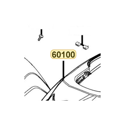 KYMCO Front Fender 60100-LDF3-E01-HGR, part location on the factory exploded-view diagram