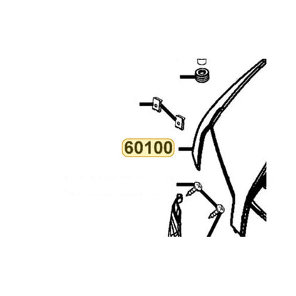 KYMCO Front Fender 60100-LFA5-E00-HGR, part location on the factory exploded-view diagram