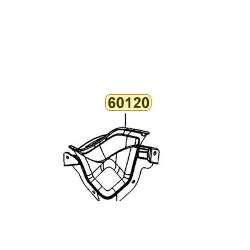 KYMCO Right Floor Cover (Black) 60120-ABC9-M00-N1R, part location on the factory exploded-view diagram