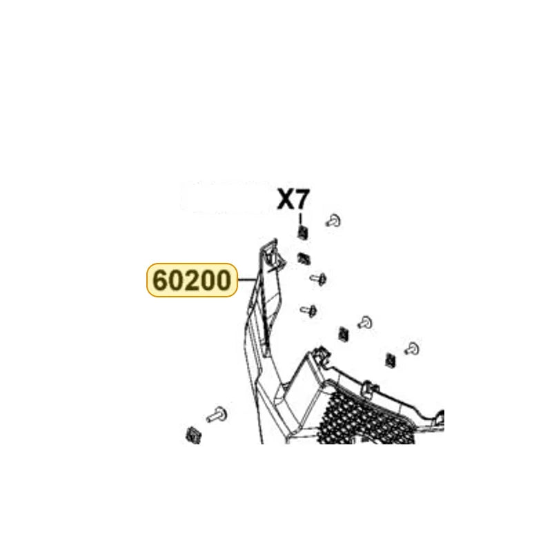 KYMCO Mudguard Front (Black) 60200-AGA1-M00-N1R, part location on the factory exploded-view diagram