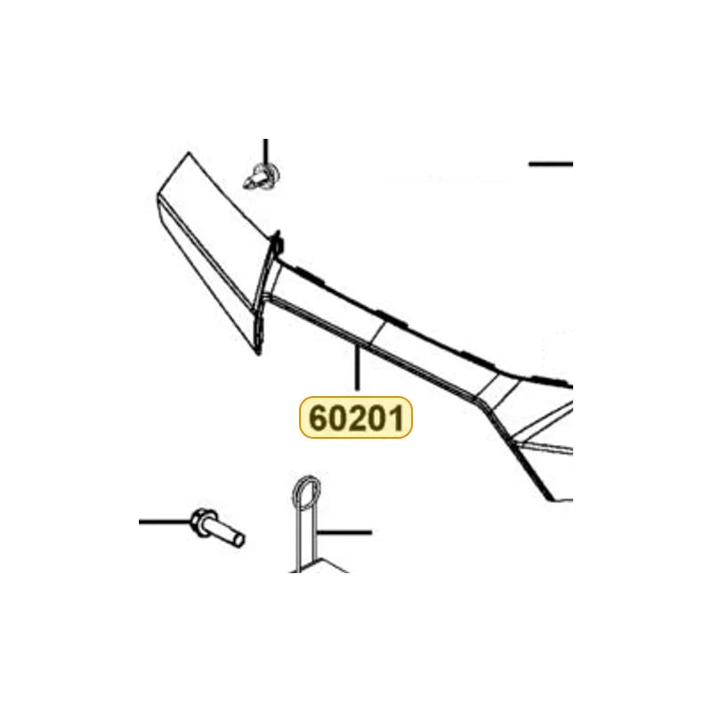KYMCO Trim Front Panel 60201-ALE8-600-CKP, part location on the factory exploded-view diagram