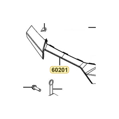 KYMCO Trim Front Panel 60201-ALE8-600-CKP, part location on the factory exploded-view diagram