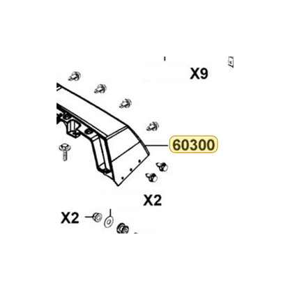 KYMCO Top Cover Front Panel 60300-LKM8-900-HYR, part location on the factory exploded-view diagram
