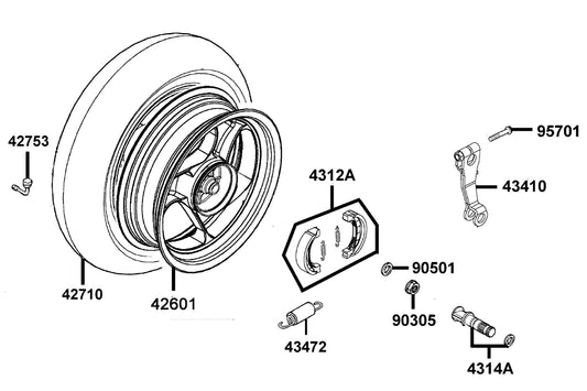 Nut U 16MM(C) — 90305-PUA3-B51 — KYMCO exploded-view diagram