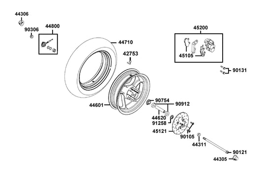 Seal Spdmt Gear Box — 91258-KAM1-C00 — KYMCO exploded-view diagram