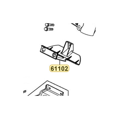 KYMCO Front Inner Fender C (Black) 61102-LEA2-910-N1R, part location on the factory exploded-view diagram
