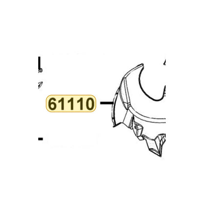 KYMCO Front Inner Fender 61110-AHF8-M40-N1R, part location on the factory exploded-view diagram