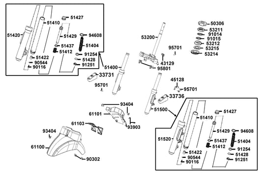 Dust Seal — 91254-LEJ2-E10 — KYMCO exploded-view diagram