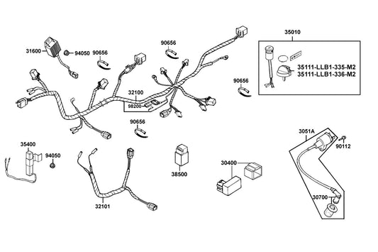 Fuse 7A — 98200-10700 — KYMCO exploded-view diagram
