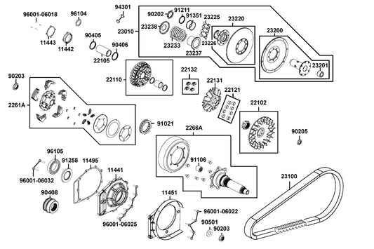 Oil Seal 56.5*80*7 — 91258-LDB5-900 — KYMCO exploded-view diagram