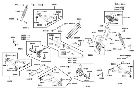 Nut U Flange 12MM(C) — 90306-GLW0-90A — KYMCO exploded-view diagram