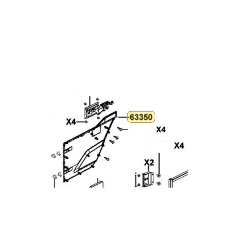 KYMCO Out Cover Right Side Door (Black) 63350-AGA5-M00-N1R, part location on the factory exploded-view diagram