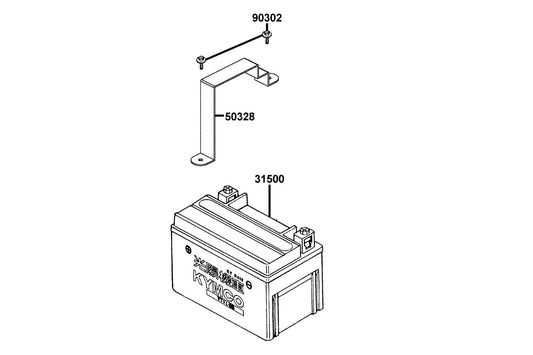 Band Battery — 50328-LBA7-900 — KYMCO exploded-view diagram