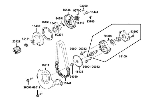 Dowel Pin 4X6.5 — 94303-04065 — KYMCO exploded-view diagram