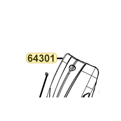 KYMCO Front Cover 64301-ACC1-E10-63P, part location on the factory exploded-view diagram