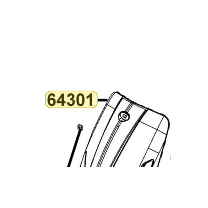 KYMCO Front Cover (Plain Gray) 64301-ACC1-E10-93P, part location on the factory exploded-view diagram