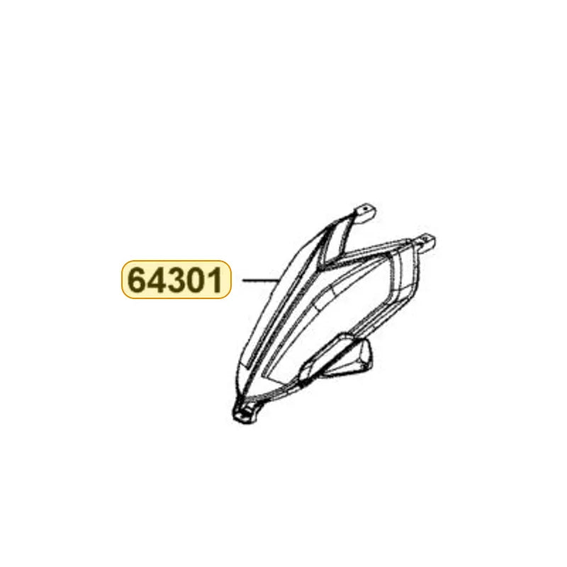 KYMCO Front Cover 64301-AHA9-E00-KER, part location on the factory exploded-view diagram