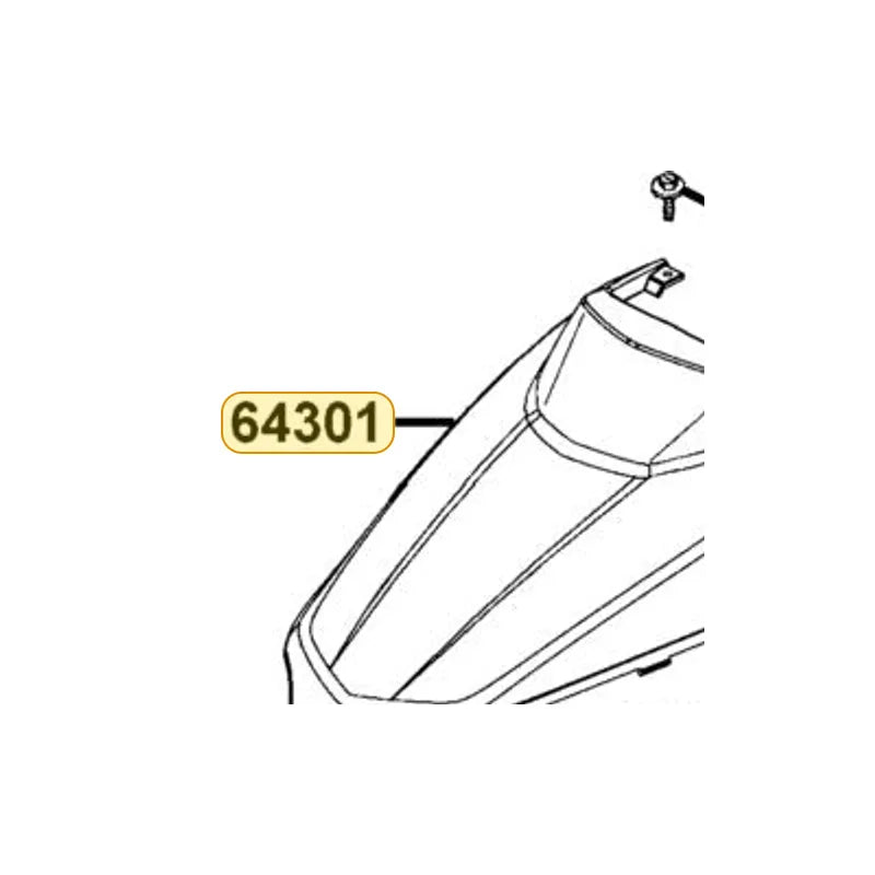 KYMCO Front Cover 64301-LCA5-E00-C3R, part location on the factory exploded-view diagram