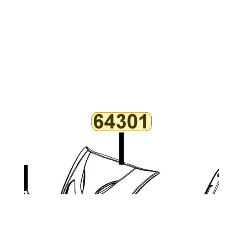 KYMCO Front Cover 64301-LCB9-C10-2AP, part location on the factory exploded-view diagram