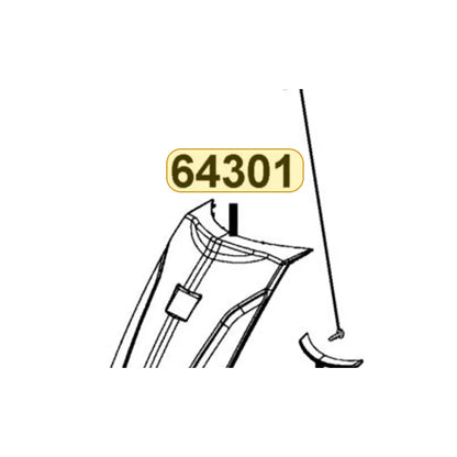 KYMCO Front Cover 64301-LGR5-E10-DHB, part location on the factory exploded-view diagram