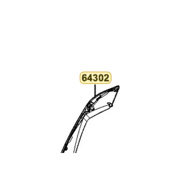 KYMCO Molding A Right Side 64302-BAA7-E00-ZBP, part location on the factory exploded-view diagram