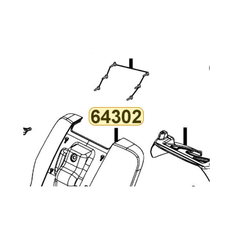 KYMCO Mold Front 64302-LGR5-E10-NMP, part location on the factory exploded-view diagram