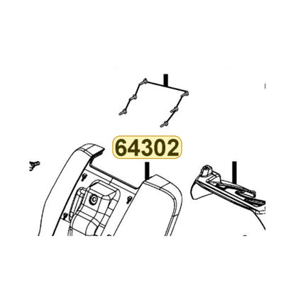 KYMCO Mold Front 64302-LGR5-E10-NMP, part location on the factory exploded-view diagram