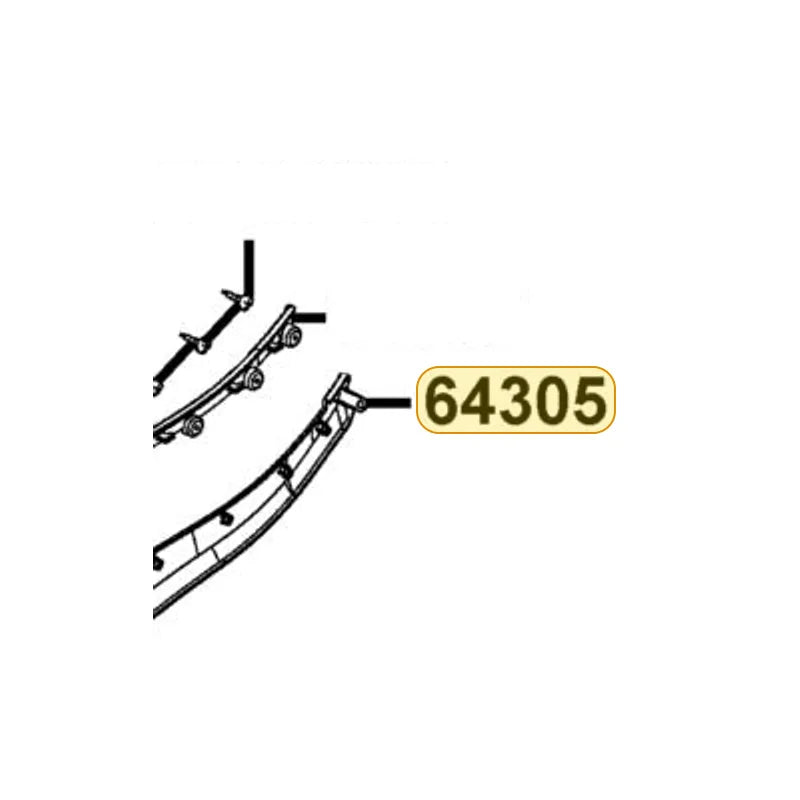 KYMCO Right Side Skirt 64305-ACC1-E10-89P, part location on the factory exploded-view diagram