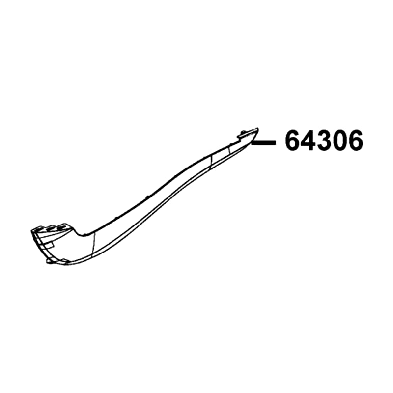 KYMCO Left Side Skirt 64306-ACC1-E10-SCP, part location on the factory exploded-view diagram