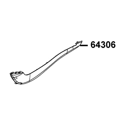 KYMCO Left Side Skirt 64306-ACC1-E10-SCP, part location on the factory exploded-view diagram