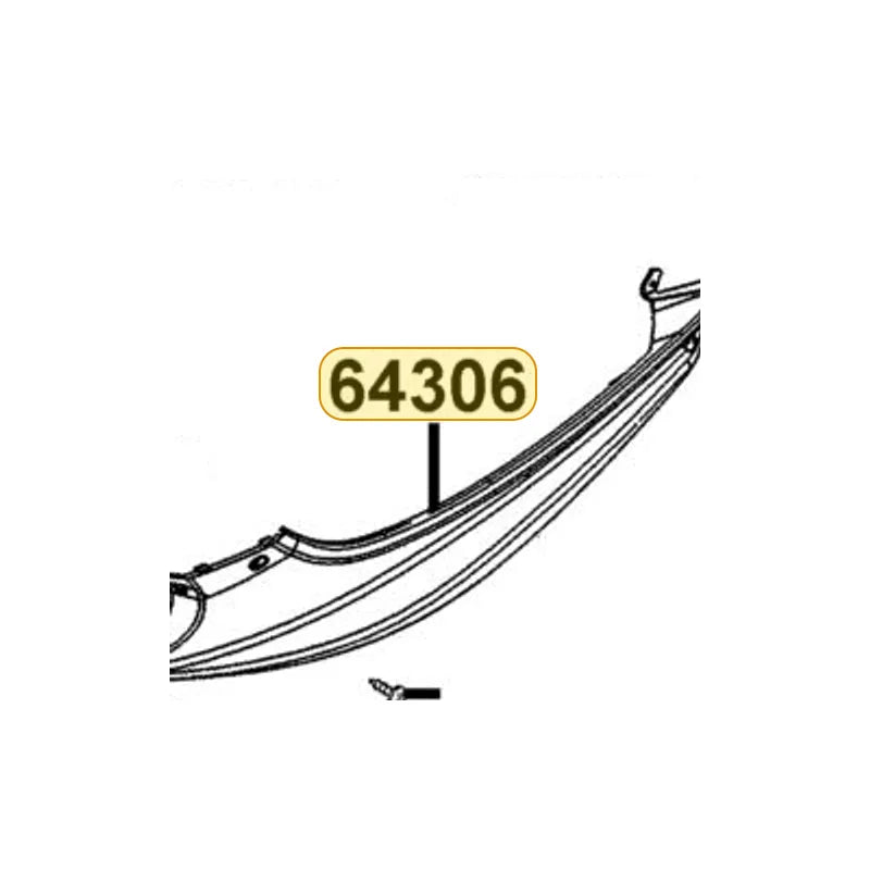 KYMCO Left Side Skirt 64306-LEJ2-E10-66P, part location on the factory exploded-view diagram