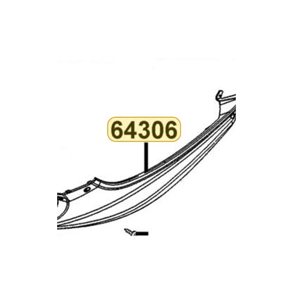 KYMCO Left Side Skirt 64306-LEJ2-E10-66P, part location on the factory exploded-view diagram