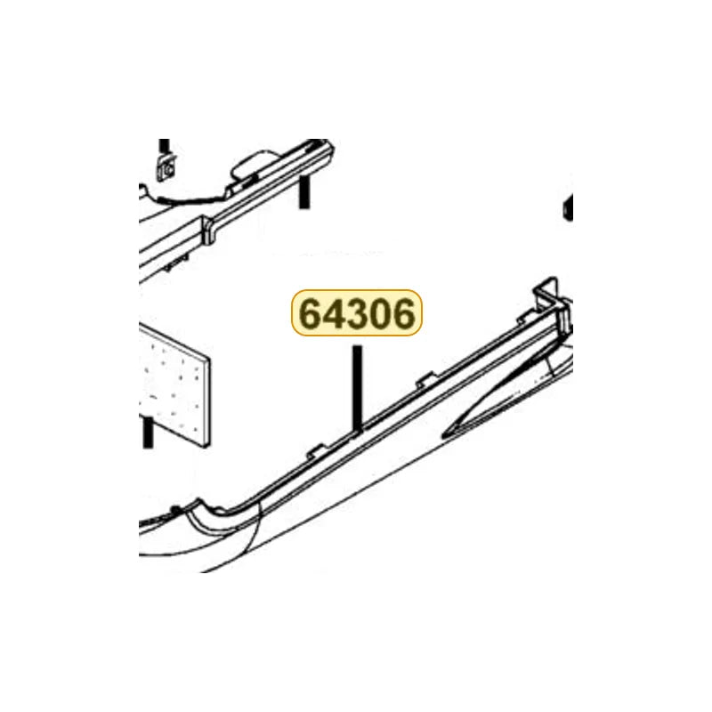 KYMCO Left Side Skirt 64306-LGR5-E10-77P, part location on the factory exploded-view diagram