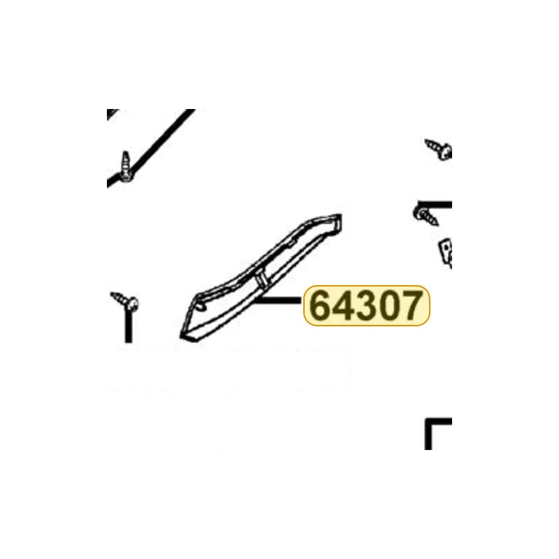 KYMCO Right Side Mold Cover 64307-ABD2-C00-66P, part location on the factory exploded-view diagram