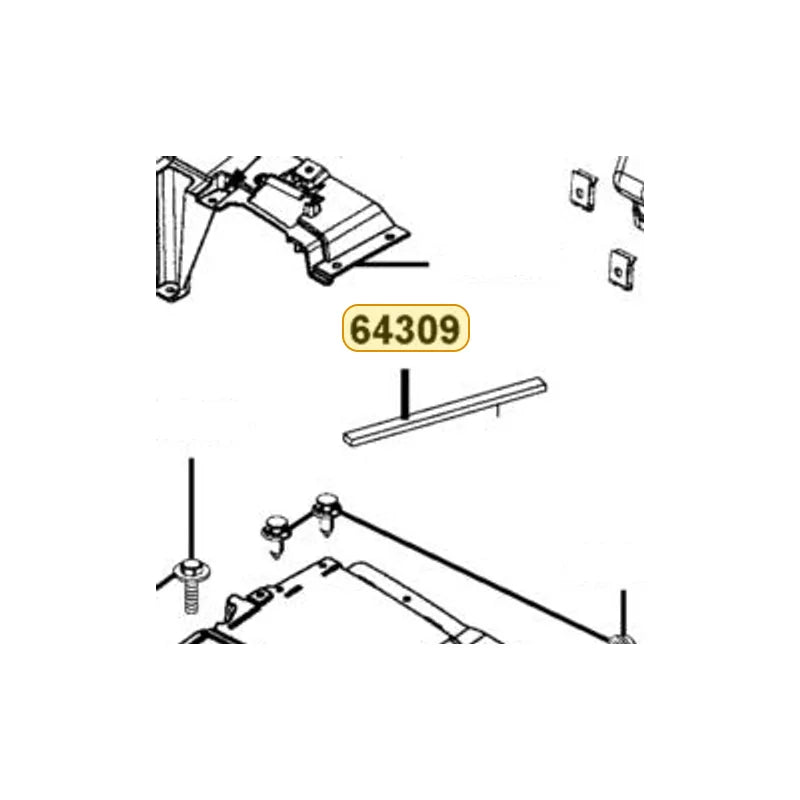 KYMCO Sponge Front Hood 64309-AEE9-M00, part location on the factory exploded-view diagram