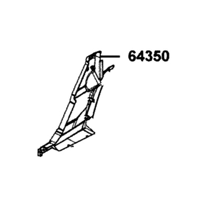 KYMCO Right Side Panel (Black) 64350-AGA5-M00-N1R, part location on the factory exploded-view diagram