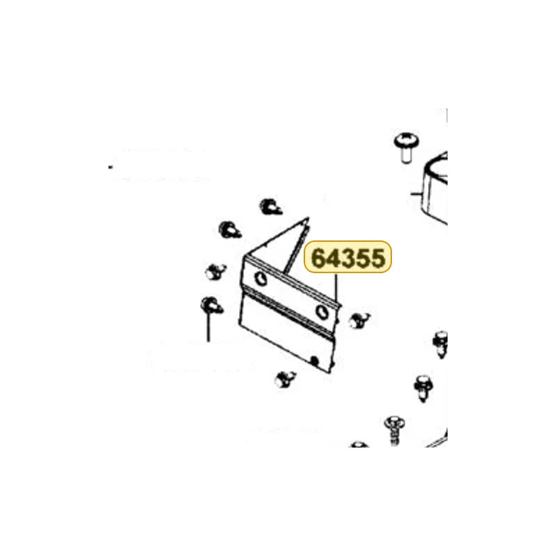KYMCO Right Side Panel Support (Black) 64355-LEE8-E01-N1R, part location on the factory exploded-view diagram