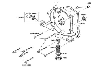 Gasket R Cover A — 11394-LBD4-900 — KYMCO exploded-view diagram