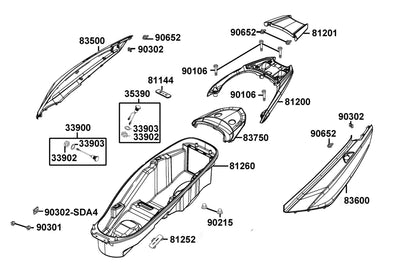 Nut Spring 5MM — 90302-LKB9-C00 — KYMCO exploded-view diagram